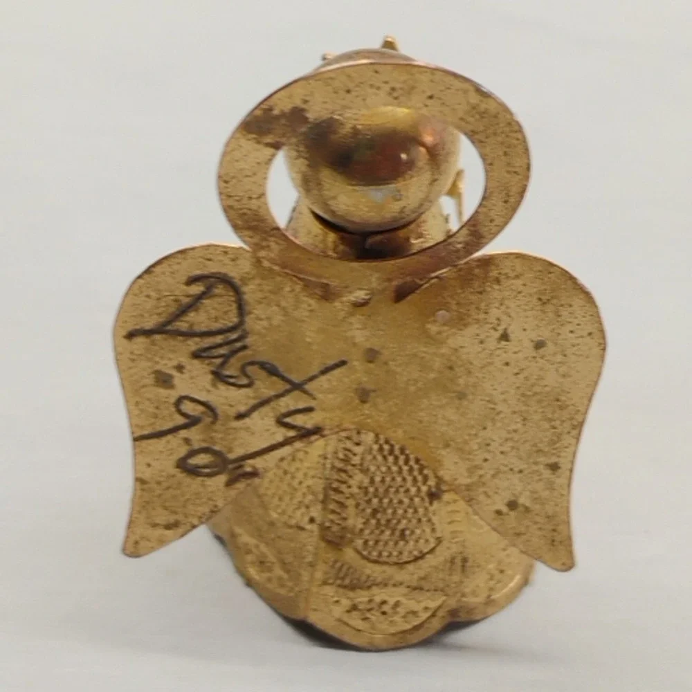 Hallmark 1989‎ Brass Angel Christmas Ornament & Vintage Figurine